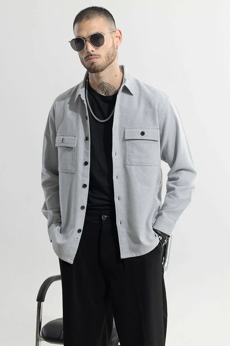 SNITCH Overflap Ash Grey Overshirt