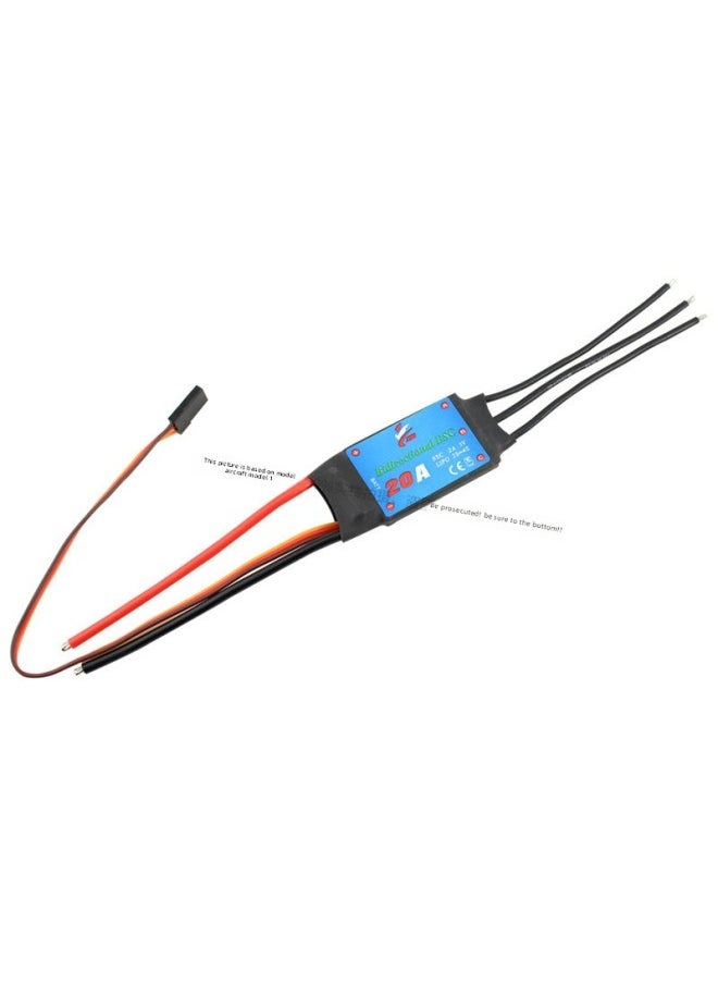 Model Aircraft Two-way Esc 12a20a30a40a50a60a80a Remote Control Boat Wind Boat Underwater Thruster-Color:Welded (T-plug MAle + 3.5MM BAnAnA HeAd) Two-wAy 20A (supporTs 8  - Image 1