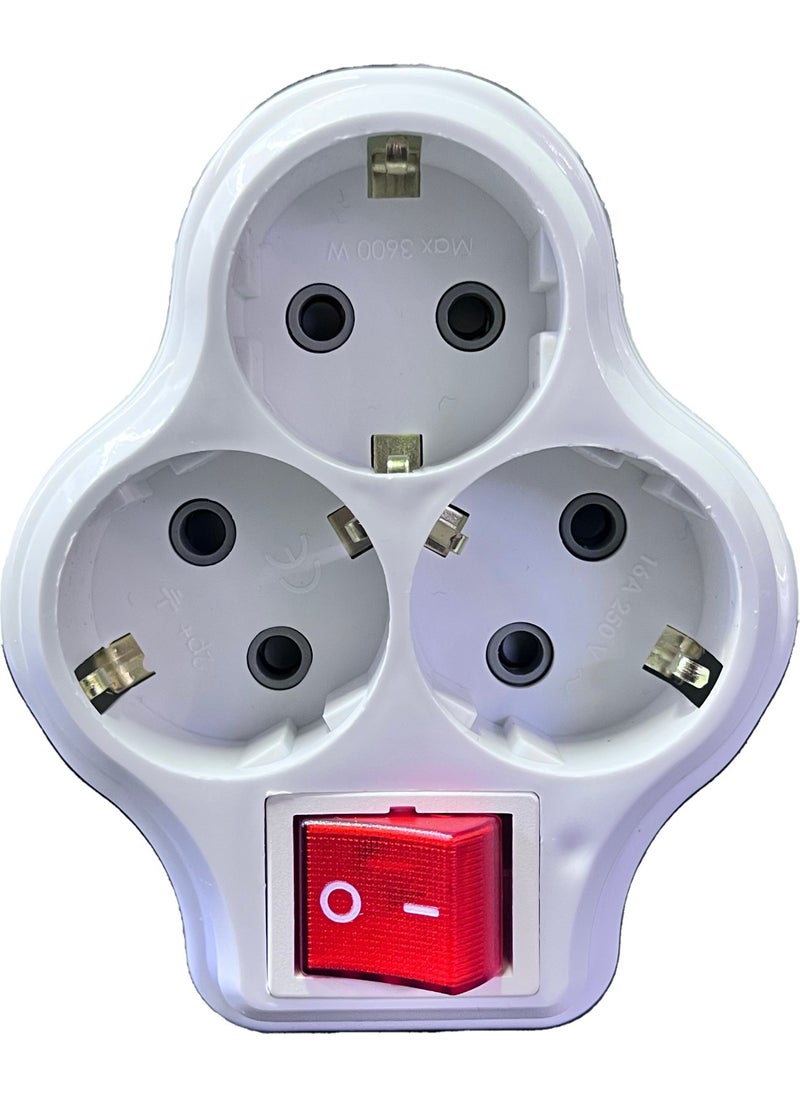 Timsal 3-Way Switched Child-Protected Golyat Socket  - Image 1