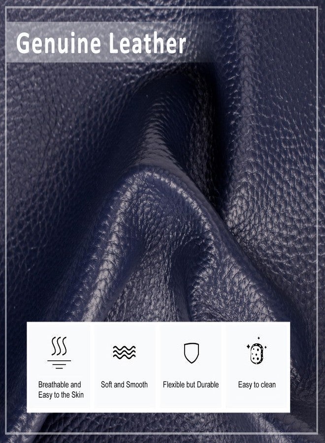 befen Genuine Leather Crossbody Bags for Women, Small Soft Leather Shoulder Bag, Women's Cross body, Navy Blue Crossover Body Handbags Purses with Adjustable Wide Guitar Strap - Image 5