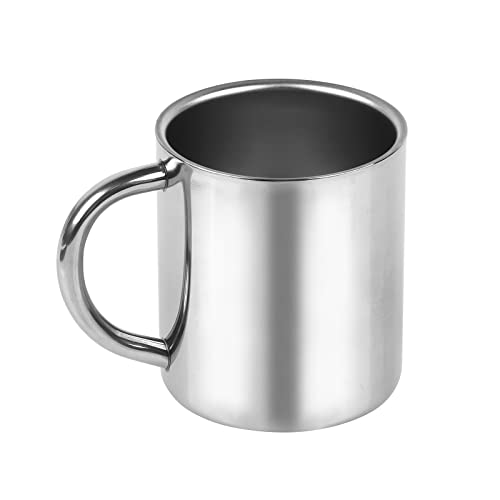 CABAX 7oz / 210ml Mug, Double Walled Coffee Mug with Handle, Stainless Steel Shatterproof Tea Cups for Kids Camping Mugs, Pack of 1 - Image 1
