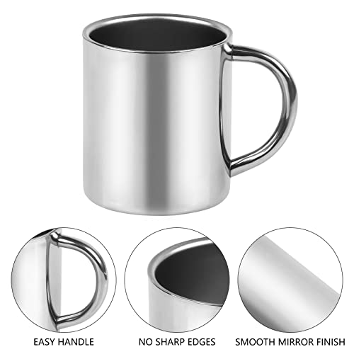 CABAX 7oz / 210ml Mug, Double Walled Coffee Mug with Handle, Stainless Steel Shatterproof Tea Cups for Kids Camping Mugs, Pack of 1 - Image 4