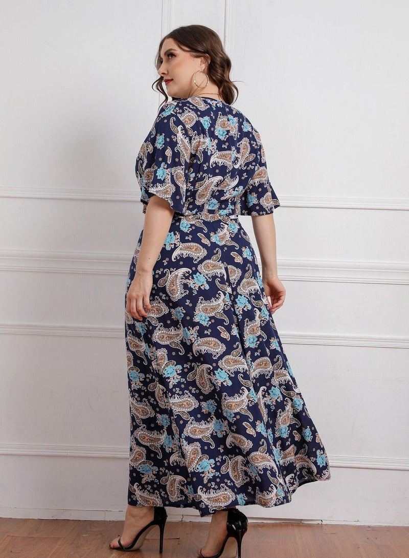 Loquat New Summer And Fall Plus-size Women's Dress Multicolour  - Image 3