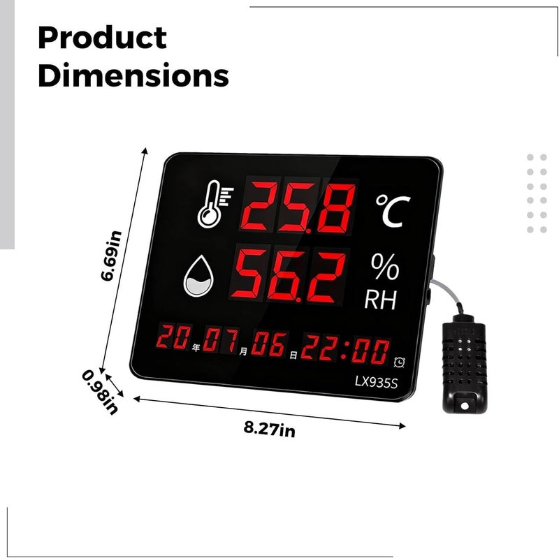 Digital Thermometer with Probe, Alert System, Led Display - Image 4