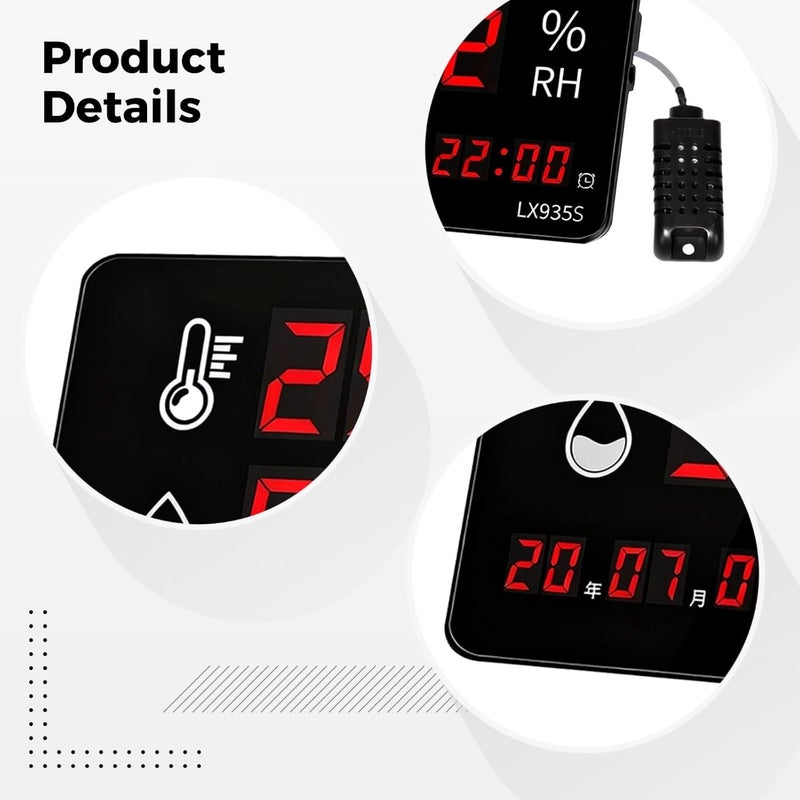 Digital Thermometer with Probe, Alert System, Led Display - Image 2