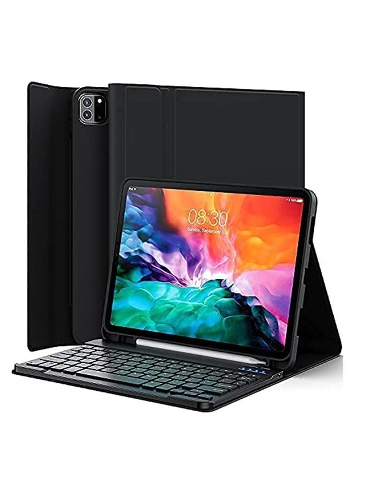 Aookay Arabic and English Keyboard Case for iPad Pro 11 inch 4th Generation iPad Pro 11 inch  iPad Air 4th Gen Lightweight Cover with Detachable Keyboard and Pencil Holder  - Image 1
