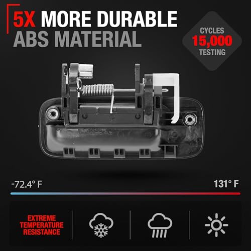 T1A Exterior Rear Passenger Door Handle Replacement Compatible with 19972001 Toyota Camry Smooth Black Plastic OEM 6923033030 - Image 5
