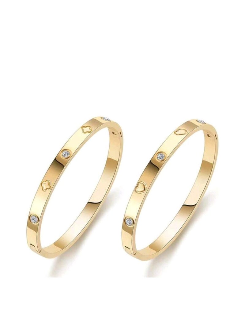 Shein Shein 2pcs  stainless steel bracelet  - Image 2