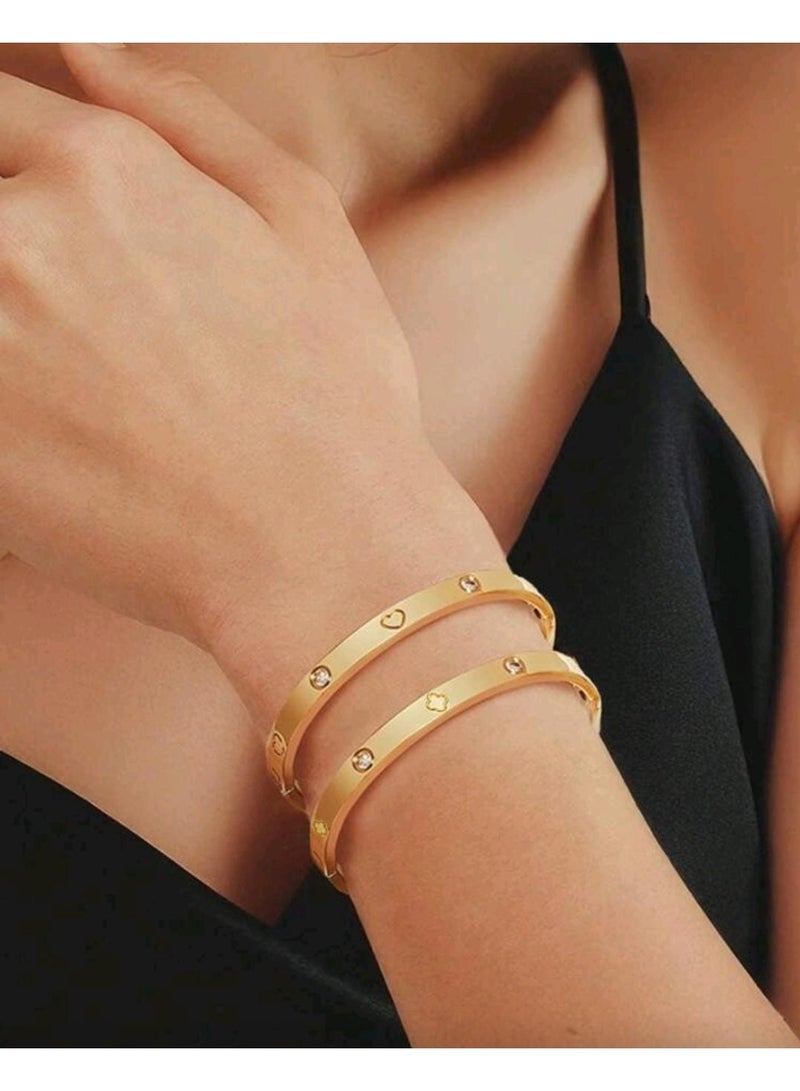 Shein 2pcs  stainless steel bracelet - Image 1