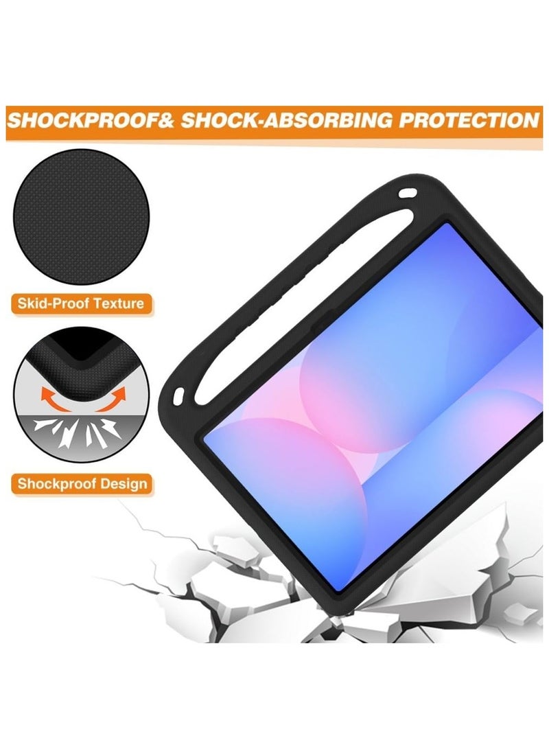 VKL Kids Case for Samsung Galaxy Tab S10 FE Plus 13.1 inch 2025 Tablet [Kids Friendly] Durable Lightweight EVA Shockproof Portable Handle Stand Cover with Shoulder Strap (Black) - Image 4