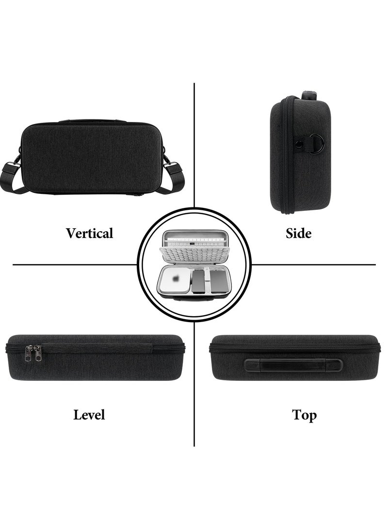اكسيسن حقيبة حمل لأجهزة Apple 2024 Mac Mini M4 /M4 Pro، حقيبة تخزين مع حزام كتف، يمكنها تخزين أجهزة ولوحة المفاتيح والماوس ولوحة التتبع والملحقات - Image 4