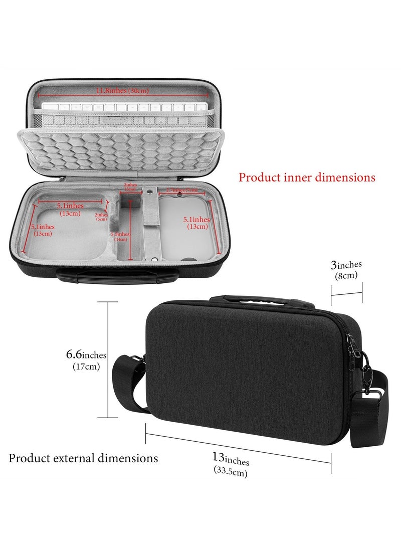 اكسيسن حقيبة حمل لأجهزة Apple 2024 Mac Mini M4 /M4 Pro، حقيبة تخزين مع حزام كتف، يمكنها تخزين أجهزة ولوحة المفاتيح والماوس ولوحة التتبع والملحقات - Image 5