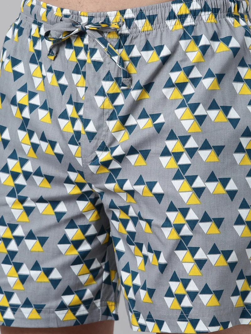 Joven Grey Men's Light Blue Printed Co-Ords Set for Men | Best Price UAE