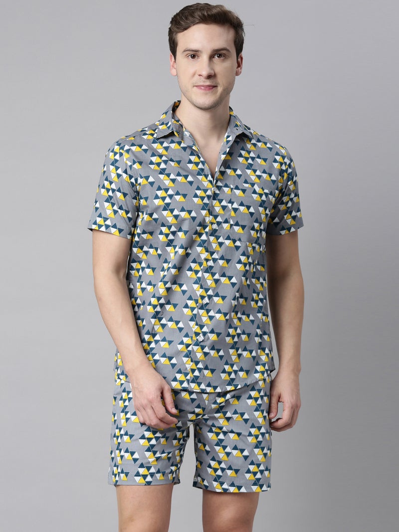 Joven Men's Light Blue Printed Co-Ords Set - Image 3