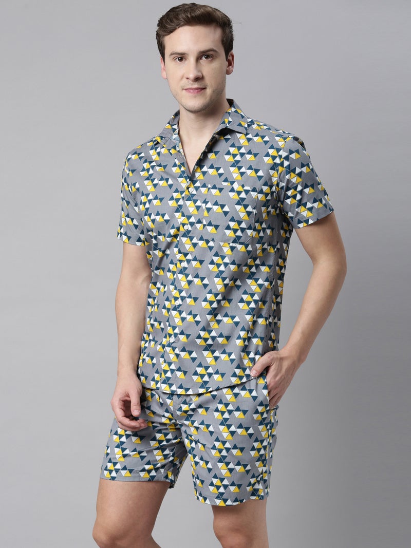 Joven Men's Light Blue Printed Co-Ords Set - Image 1