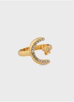 ELLA Moon & Star Diamante Ring  - Image 1