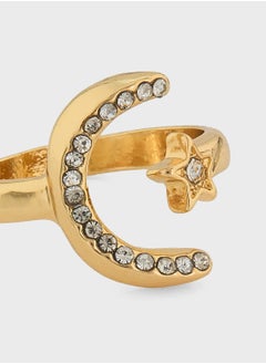 ELLA Moon & Star Diamante Ring  - Image 4