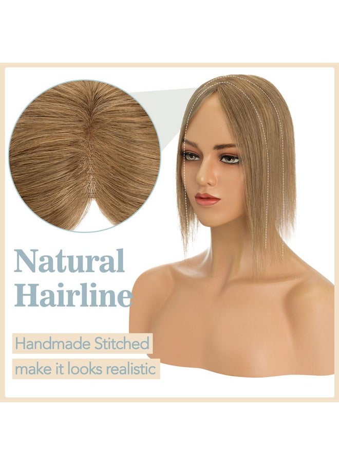 S-noilite - Noilite Hair Toppers For Women Real Human Hair Upgrade Lace Base Hair Toppers For Women With Thinning Hair Topper Hair Pieces Hair Loss Cover No Bangs 10 Inch 06 Light Brown - Image 1