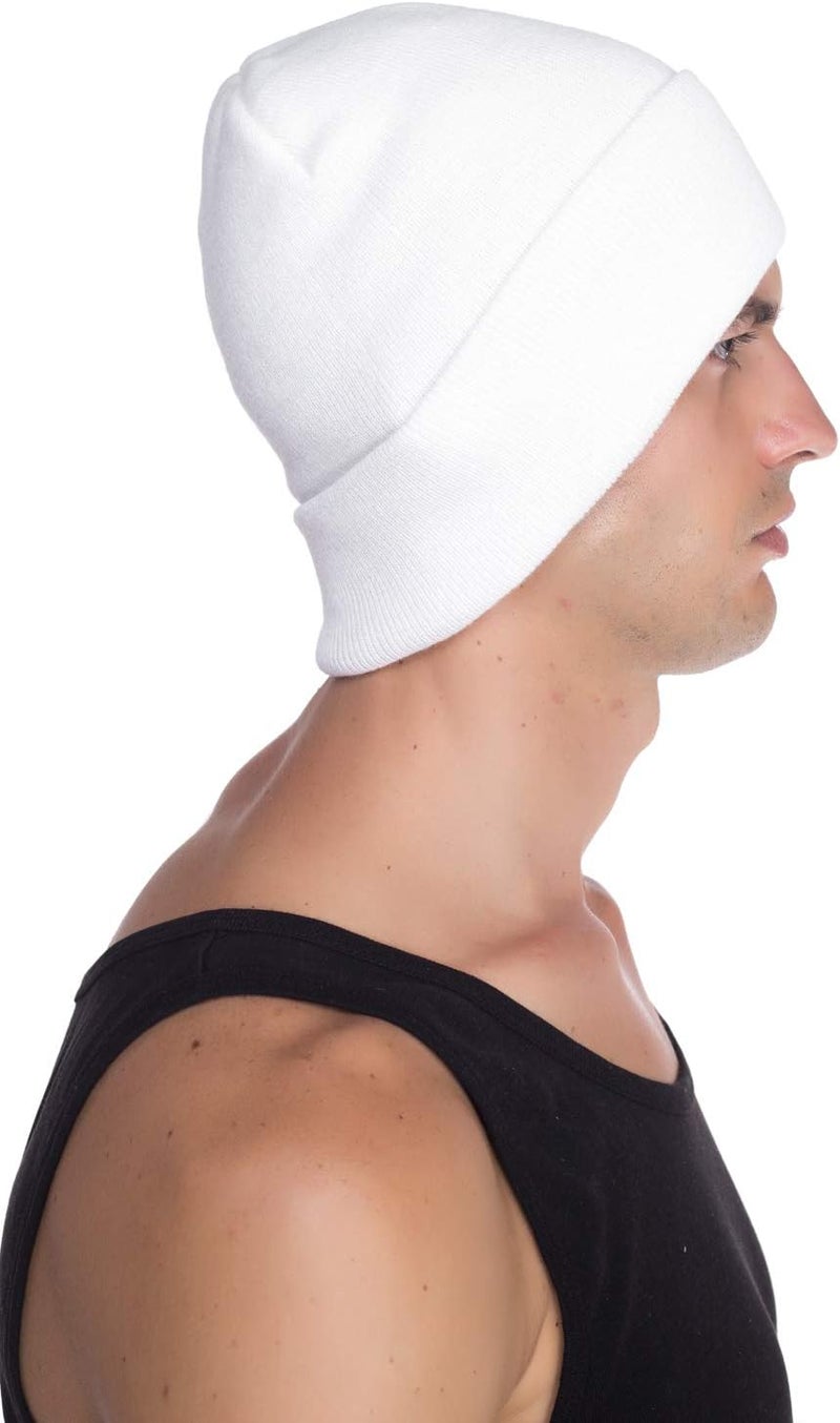 Top Level Beanie Men Women - Unisex Cuffed Plain Skull Knit Hat Cap - Image 5