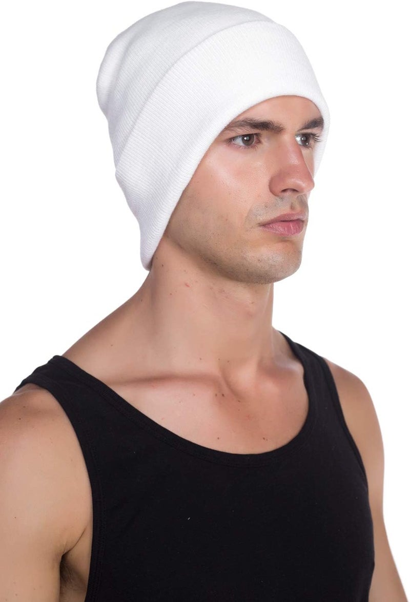 Top Level Beanie Men Women - Unisex Cuffed Plain Skull Knit Hat Cap - Image 2
