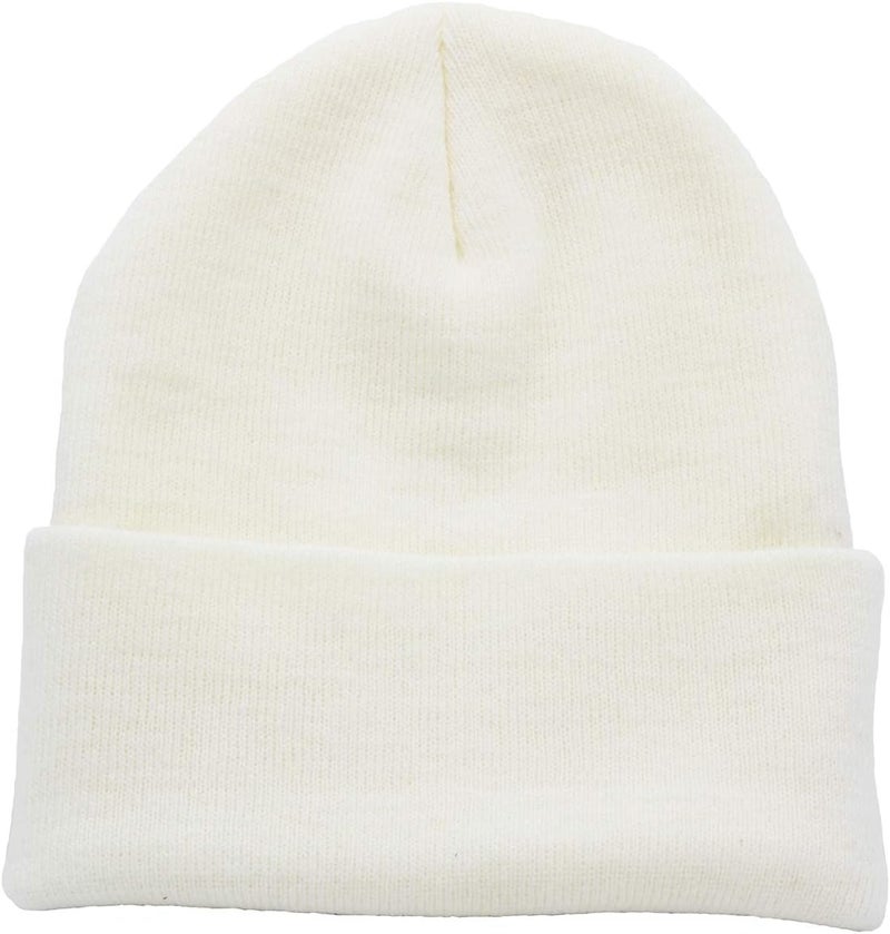 Top Level Beanie Men Women - Unisex Cuffed Plain Skull Knit Hat Cap - Image 1