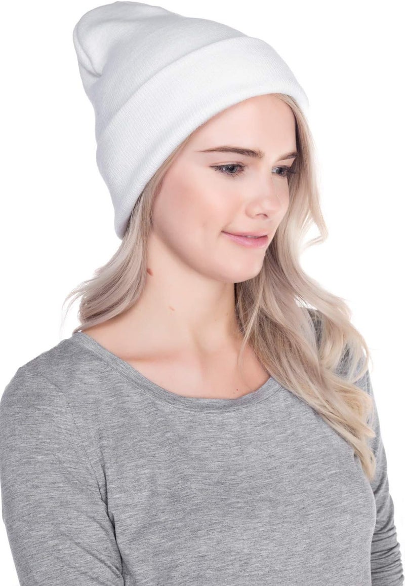 Top Level Beanie Men Women - Unisex Cuffed Plain Skull Knit Hat Cap - Image 3