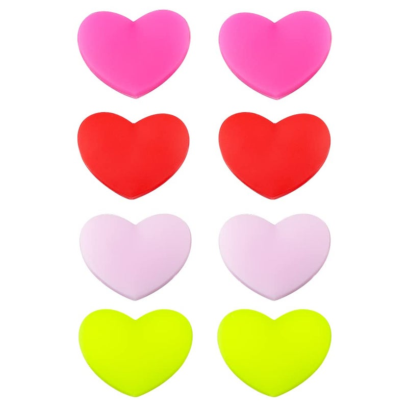 DQITJ 8 Pack Tennis Racquet Dampeners, Heart Shape Rubber Tennis Racket Damper Shock Absorber, Tennis Vibration Dampener with 4 Colors - Image 1