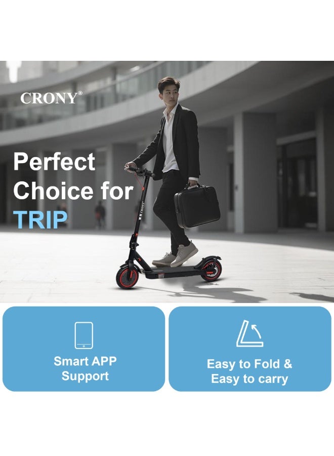 CRONY M365 Electric Scooter with APP – 250W Motor, 36V Battery, Max Speed 40 km/h, 8.5″ Tires, Foldable Aluminium Alloy Frame-BLACK - Image 2