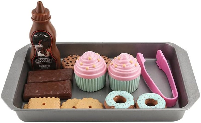 klarakoKids Food Play Toy Set klarako16pcs Plastic Cookies - Image 2