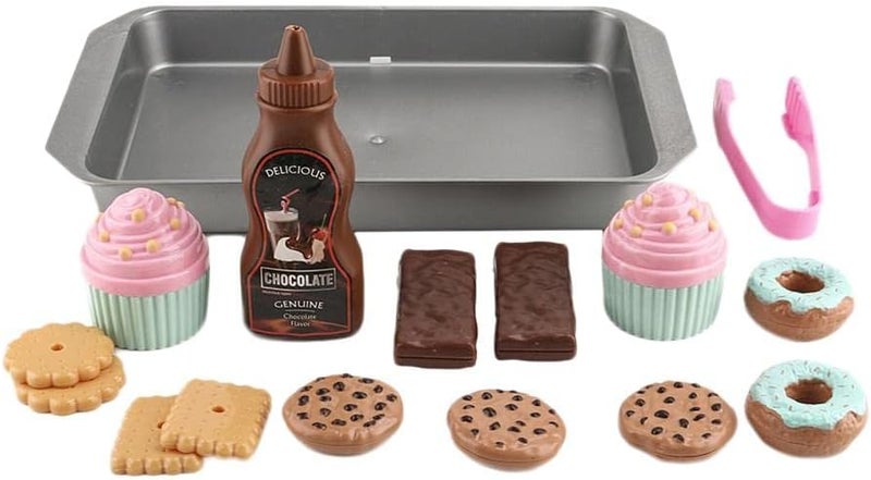 klarakoKids Food Play Toy Set klarako16pcs Plastic Cookies - Image 1