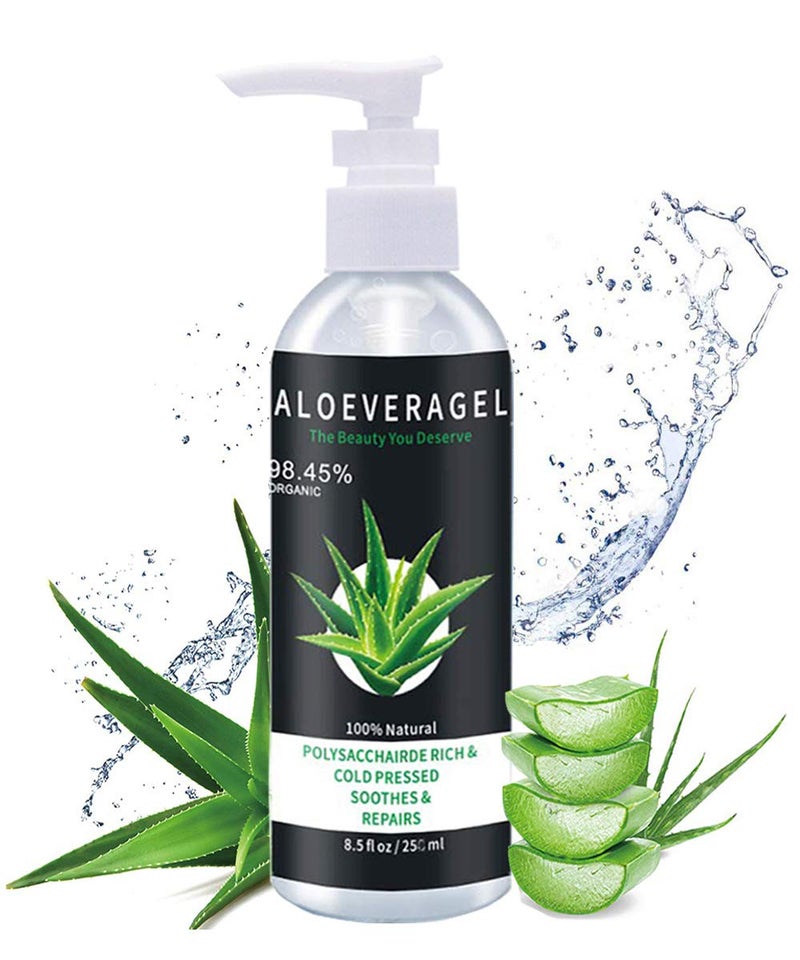 Felico Aloe Vera Gel for Face Scalp Hair After Sun Moisturizing Aloe Vera Gel for Skin Moisturizer Sunburn Relief Dry Skin Acne 