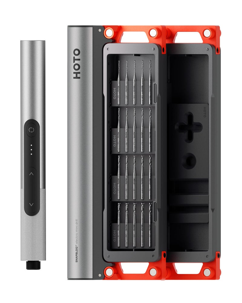 HOTO SNAPBLOQ DA03 Cordless Electric Mini Drill Pen 3Speed Precision Hand Drill for Jewelry PCB DIY Crafts Corelss Brushless Motor 800mAh TypeC Rechargeable LED Ring Light 20 M2 Drill Bits - Image 2