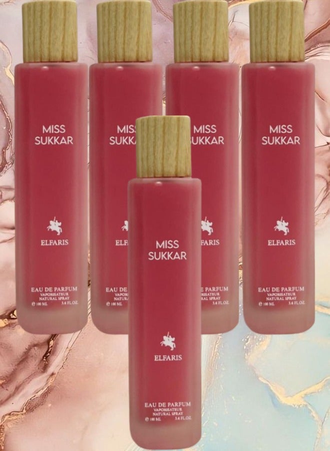 Fares 5 Pieces Miss Sukkar ElFaris EDP 100ML - Image 1