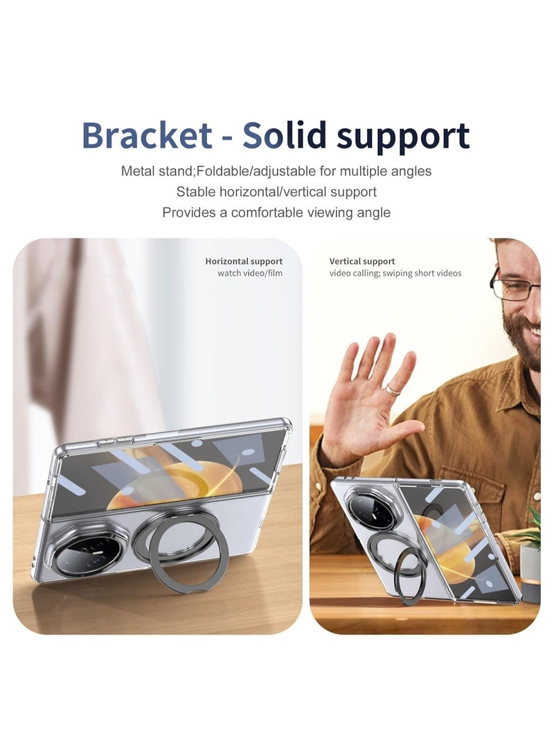 عام "حافظة مغناطيسية لهونر ماجيك V3 - مزودة بحماية شاشة، حامل دوار 360°، وغطاء شفاف مضاد للصدمات" - Image 4