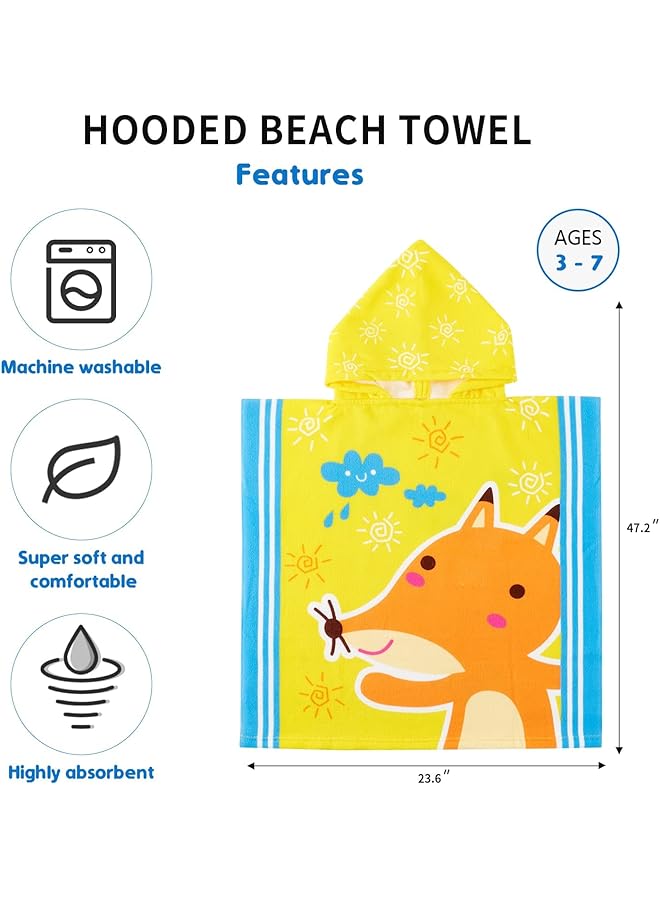 KASTWAVE Hooded Baby Towel Baby Beach Towels Thicker Hooded Beach Bath Towel Washcloths Ultra Absorbent And Softest Pool Beach Towel For Babie Toddler Unisex Kids Beach Towel Poncho - Image 5