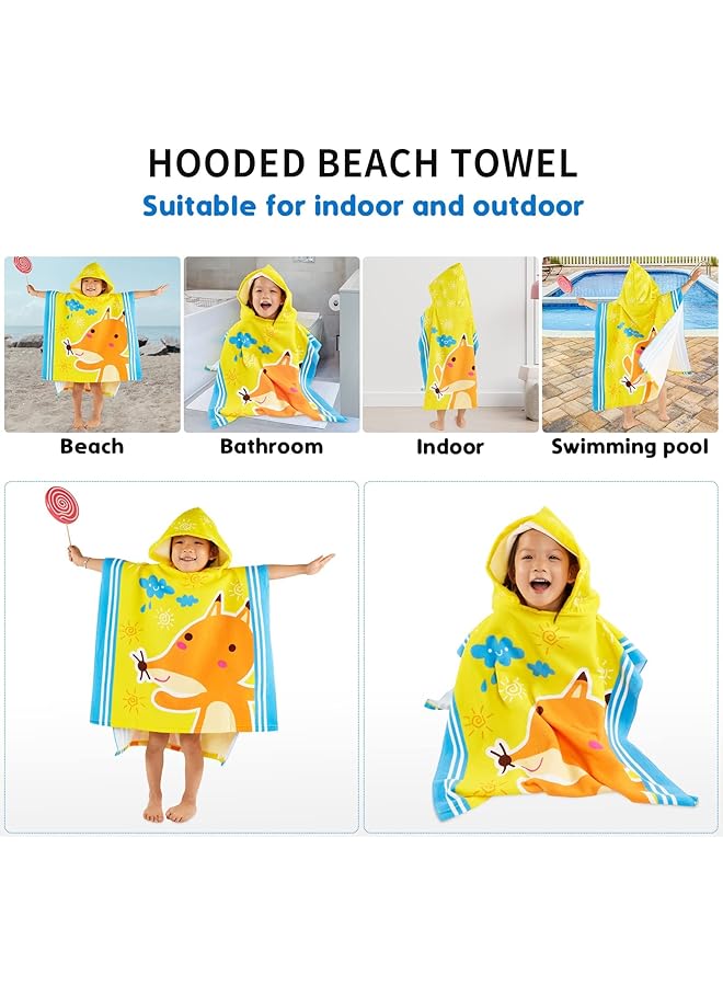 KASTWAVE Hooded Baby Towel Baby Beach Towels Thicker Hooded Beach Bath Towel Washcloths Ultra Absorbent And Softest Pool Beach Towel For Babie Toddler Unisex Kids Beach Towel Poncho - Image 3