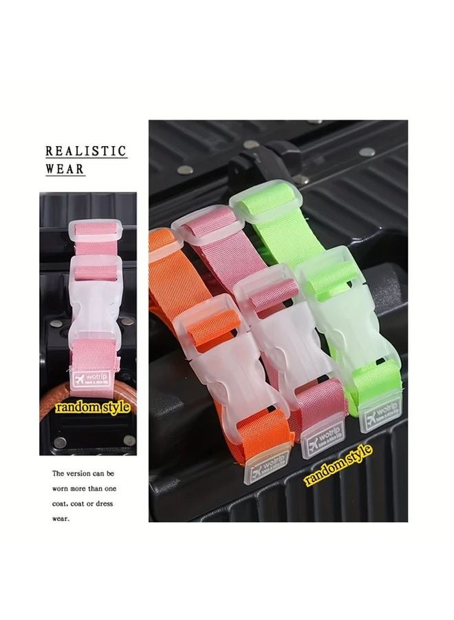 4Pcs Adjustable Travel Luggage Straps Quick Release Buckle Random Color Portable Durable - Image 4
