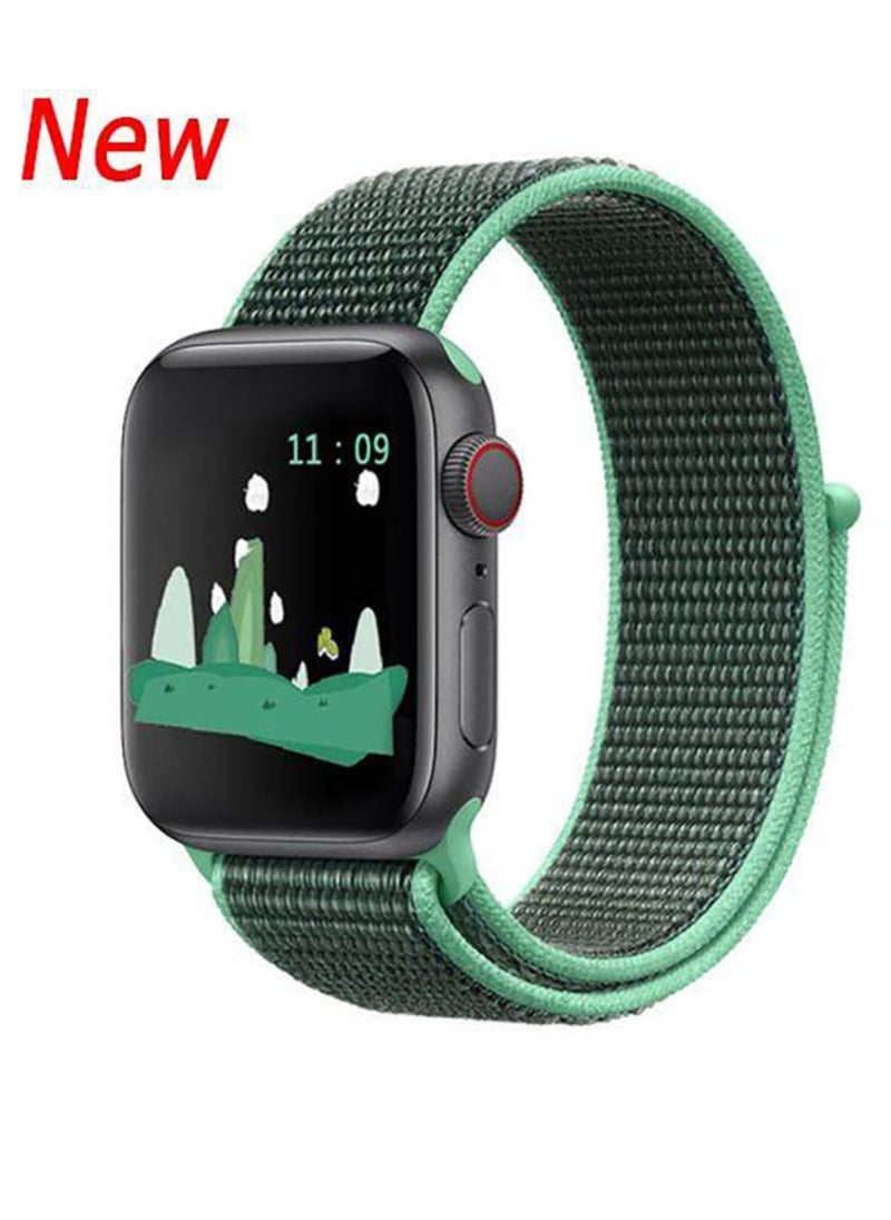 Generic - For Apple Watch Series 7 & 8 (45mm) & Apple Watch Ultra (49mm) Nylon Sport Replacement Strap Bands With Adjustable Closure - Green - Image 1