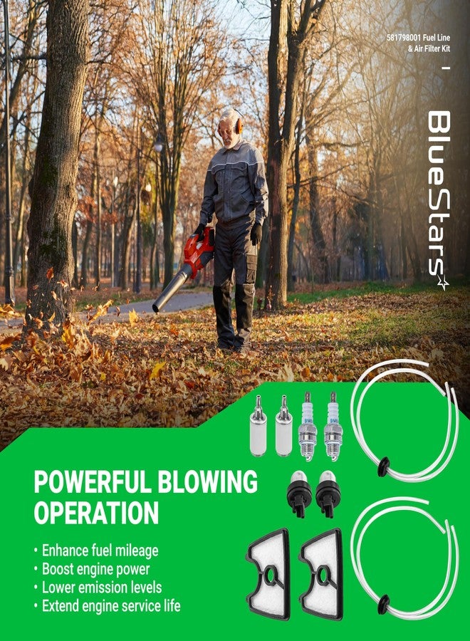 BlueStars مجموعة فلتر الهواء وخط الوقود BlueStars 581798001 (مجموعة خط وقود 2، 2 شمعات إشعال، 2 فلتر هواء) - Image 2