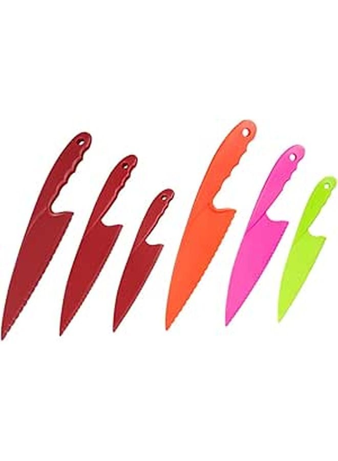 6PCS Plastic Fruit Cutters For Dessert Lightweight Easy Store Random Color - Image 1