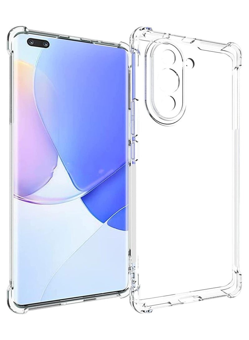 ELTRAZONE غطاء شفاف لهاتف هواوي نوفا 10 برو من TPU الناعم، غلاف سيليكون شفاف، واقي خلفي، ممتص للصدمات، زوايا معززة - Image 1