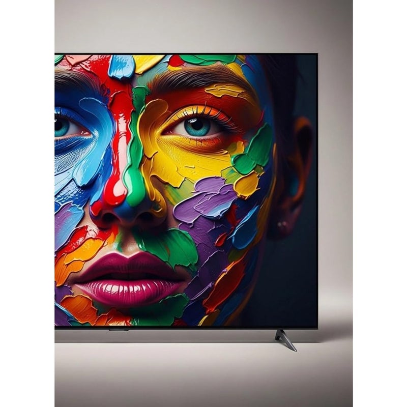 Living room 4K smart TV with break-resistant tempered glass, black finish, ultra-thin bezel and seamless WebOS integration for effortless streaming and control - Image 3