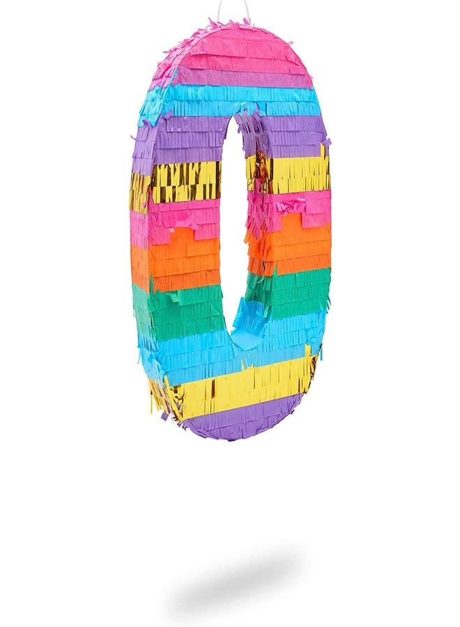 بلو باندا بيناتا قوس قزح على شكل باندا زرقاء، رقم 0، تصميم فراشة - 11.4 × 16.5 × 3 بوصة، متعدد الألوان - مصنوع من ورق مقوى مموج سهل التعبئة - لوازم حفلات أعياد الميلاد وحفلات قوس قزح - Image 2