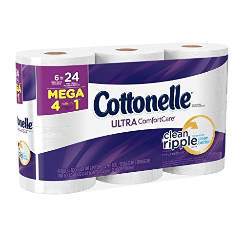Cottonelle ورق تواليت كوتونيل الترا كومفورت كير 6 لفات ميغا - Image 5