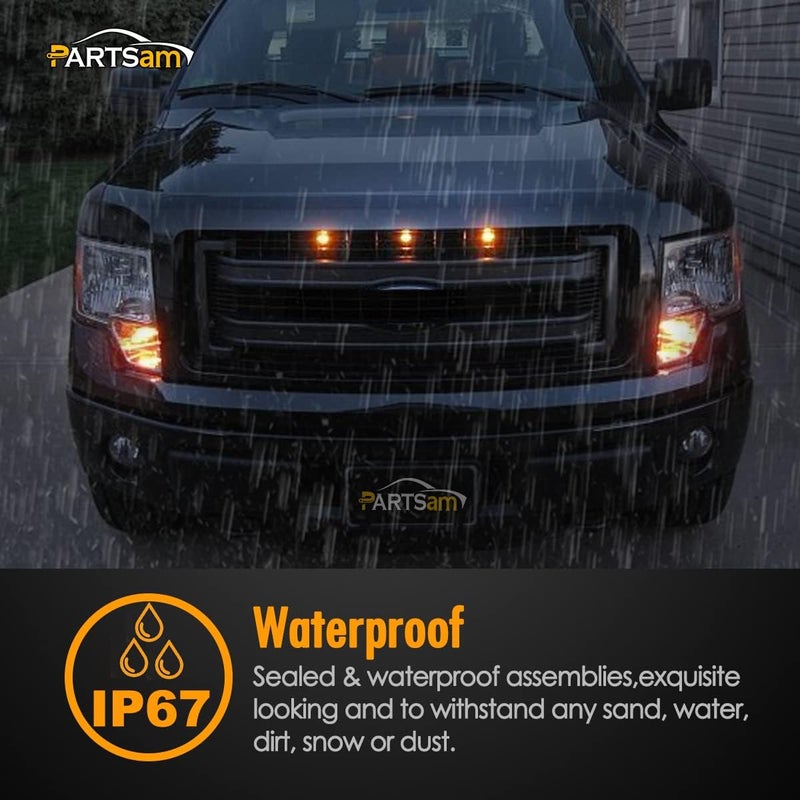 Partsam 10Pcs 3/4" Round Amber LED Marker Lights - Image 3