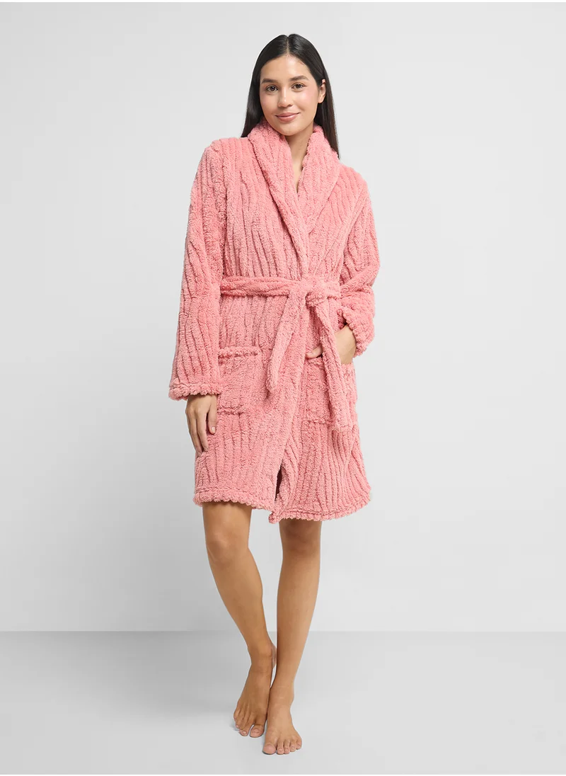 جينجر Plush Terry Bath Robe