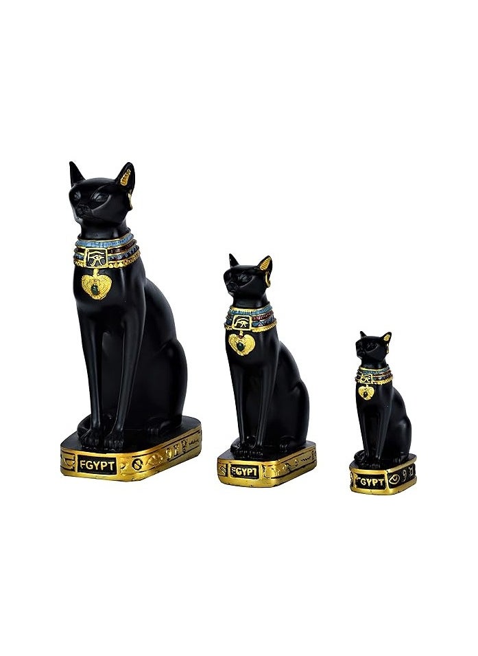 Egyptian Cat Statue Made of Stone, Resin and Resin Egyptian Cat Statue for Home Room Decoration Home Decor Gifts (Medium Height 5.4 Inch) Black - pzsku/Z49848A12A3F908E49E63Z/45/_/1737620583/60c5b58b-a3ab-4af9-986b-4d3cd923b567