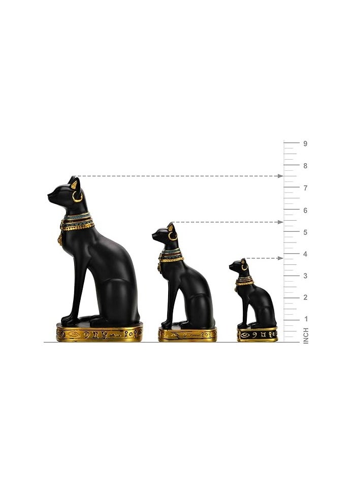 Egyptian Cat Statue Made of Stone, Resin and Resin Egyptian Cat Statue for Home Room Decoration Home Decor Gifts (Medium Height 5.4 Inch) Black - pzsku/Z49848A12A3F908E49E63Z/45/_/1737620617/87f311d8-dd0e-4b00-8dd2-ee07f4ed9f62