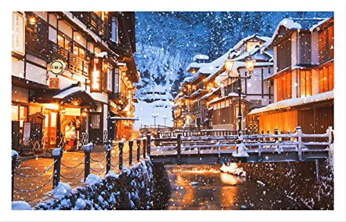 Pintoo Jigsaw Puzzles 1000 Piece for Adults  Ginzan Onsen Hot Spring Japan Beautiful Plastic Puzzle for Home Decor Zero Dust Easy Storage H2682 - Image 1