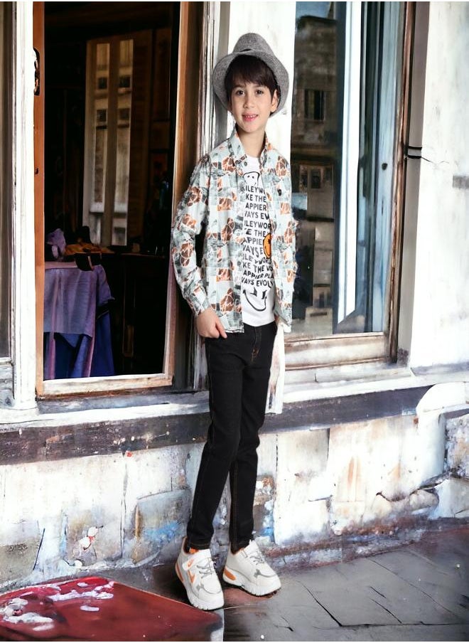 CHOiCE - Summer 2024 Fashion: Boys' Ensemble (Shirt & Tee) for 5-Year-Olds - Smooth Textures and Lively Hues for a Chic, Cozy Appearance, The best supplier for the product 🌈 CHOICE - Image 1